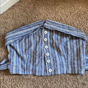 Striped cropped top
